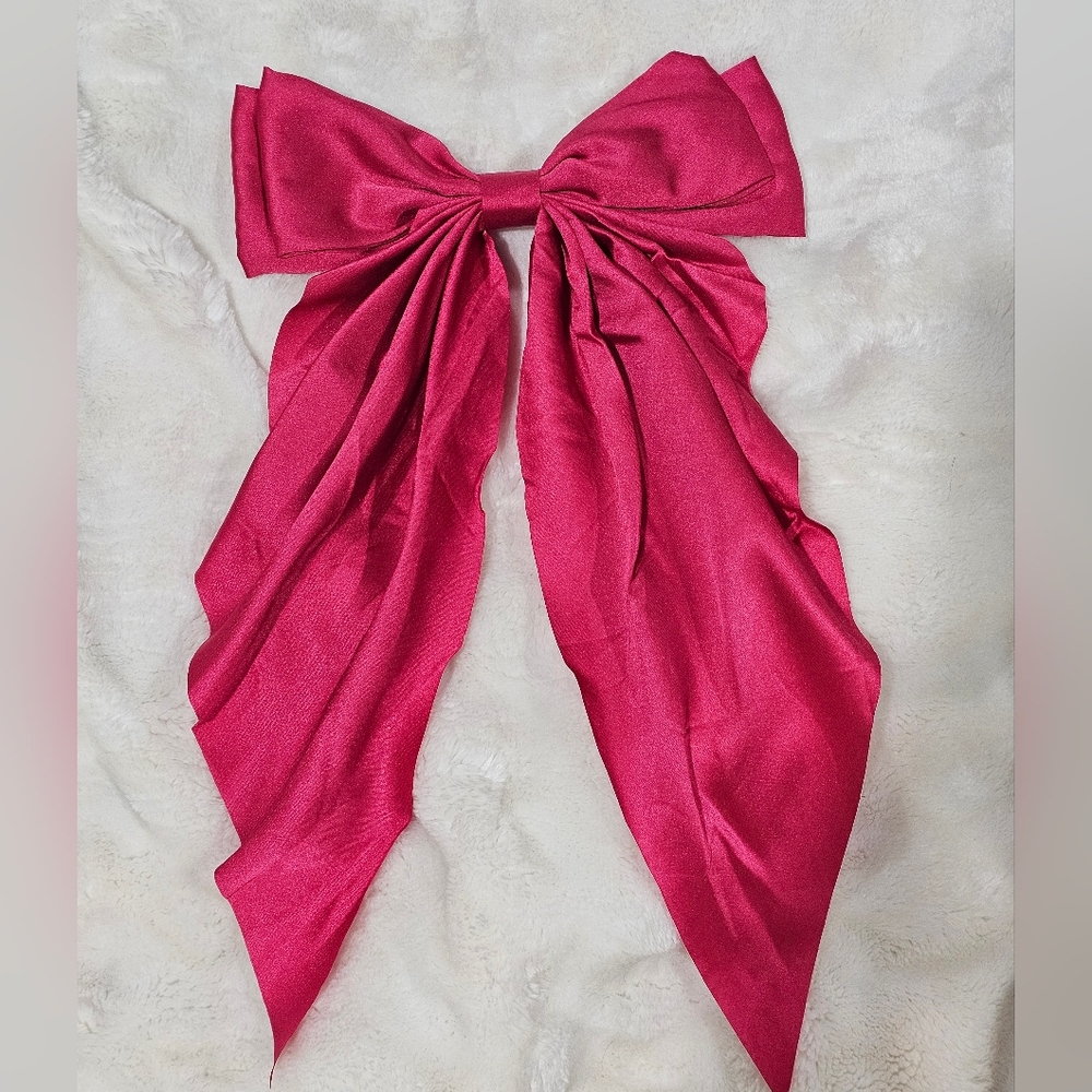 Hot Pink Hair Bow Alligator Clip Style